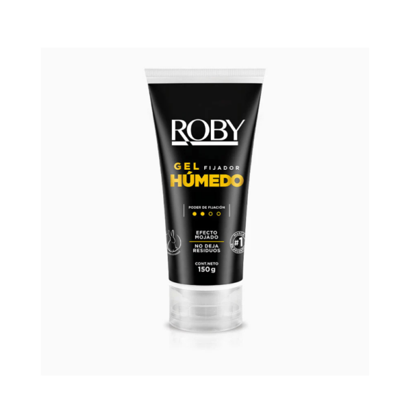 Gel Fijador Roby Húmedo 150g – Efecto Brillo y Fijación