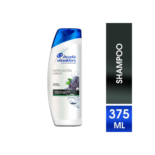Shampoo Head & Shoulders Carbón Activado 375ml - Limpieza Profunda y Anticaspa